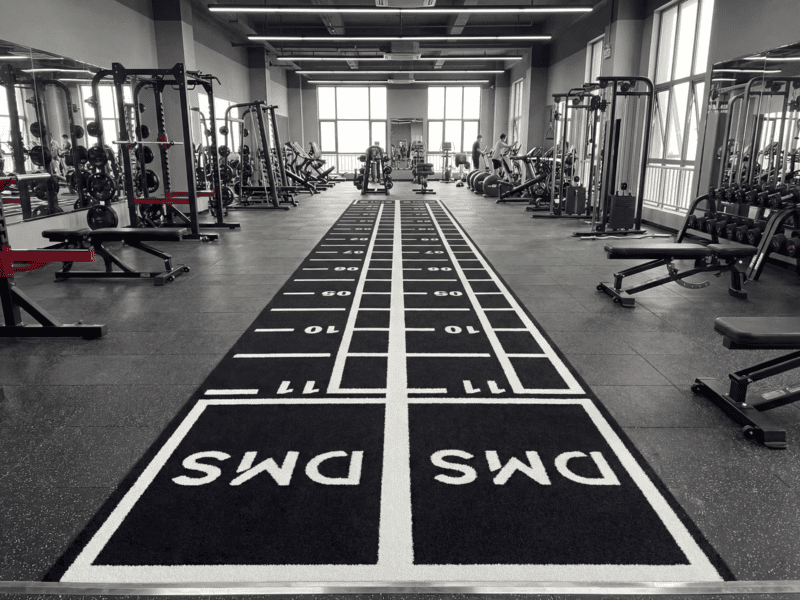 measuring and cutting gym turf